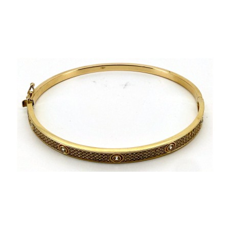 Pulsera tornillo diamantes de oro 18k